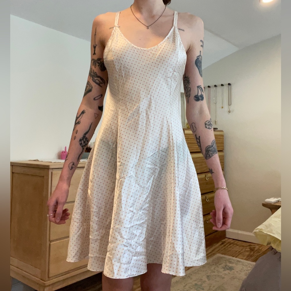 Vintage St Michael pokadot slip dress